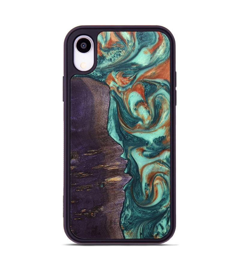 iPhone Xr Wood+Resin Phone Case - Isla (Green, 678493)