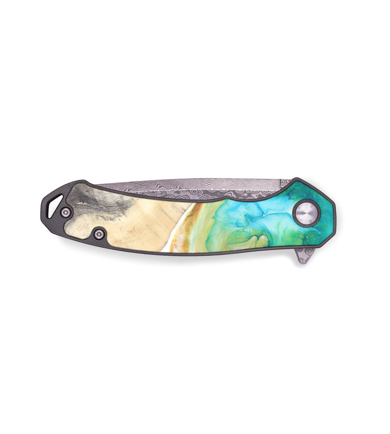 EDC Wood+Resin Pocket Knife - Roman (Watercolor, 678974)
