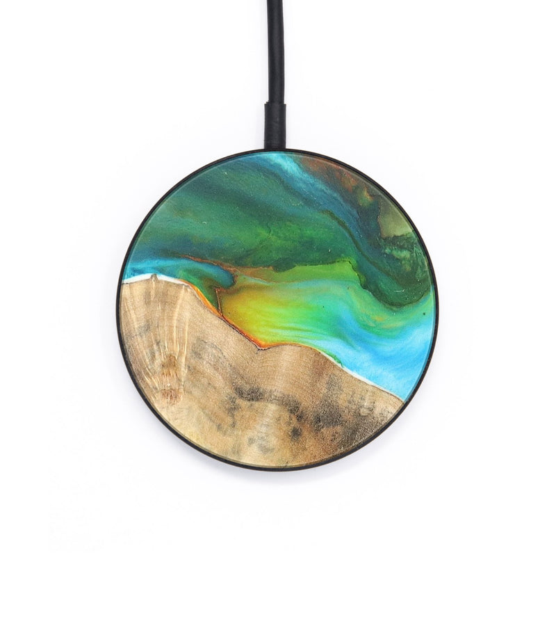 Circle Wood+Resin Wireless Charger - Pablo (Watercolor, 679053)