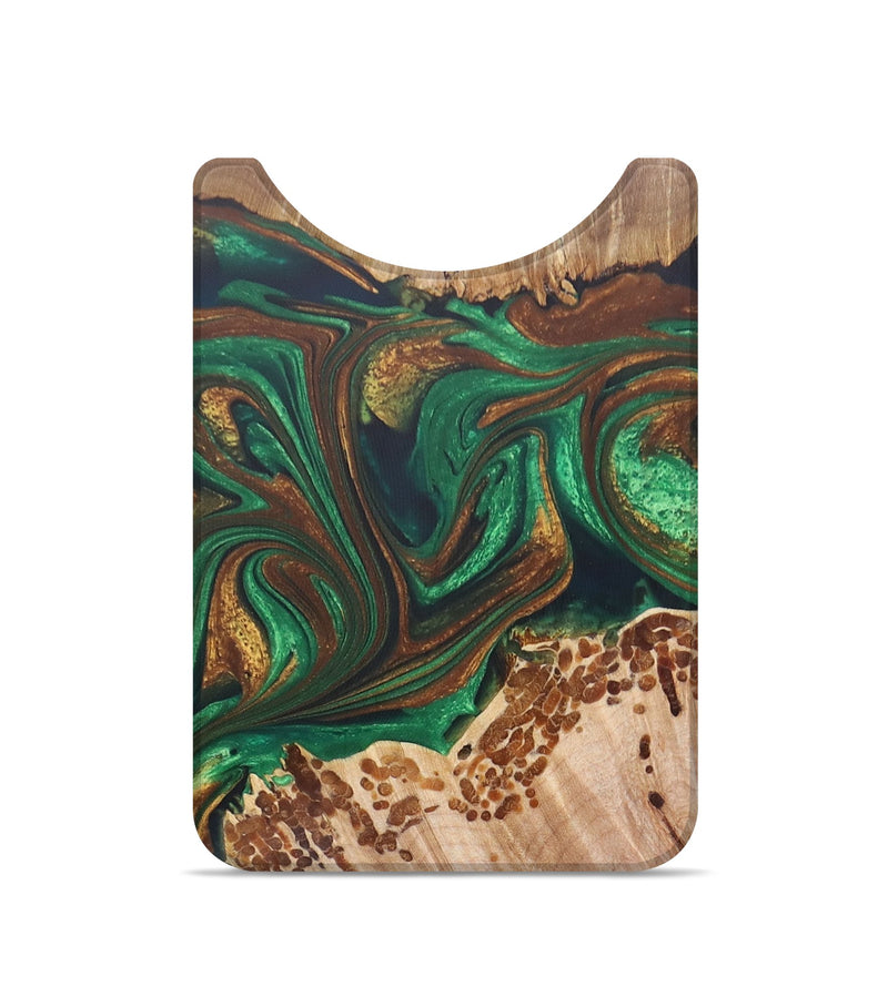 Live Edge Wood+Resin Wallet - Brandon (Green, 679056)
