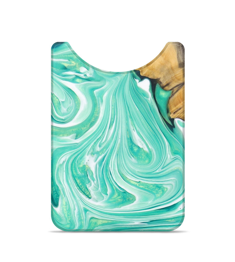 Live Edge Wood+Resin Wallet - Malia (Green, 679062)