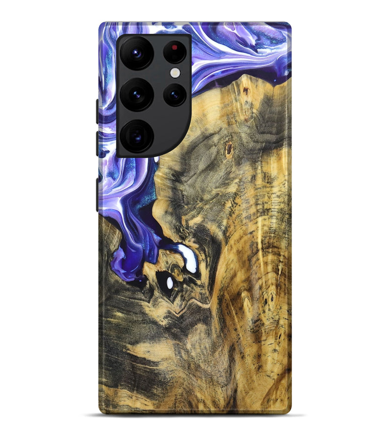 Galaxy S22 Ultra Wood+Resin Live Edge Phone Case - Emerson (Purple, 679121)