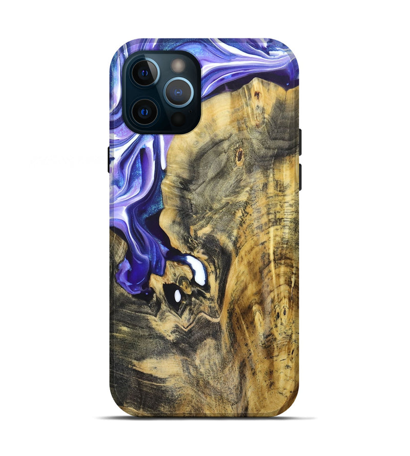 iPhone 12 Pro Wood+Resin Live Edge Phone Case - Emerson (Purple, 679121)