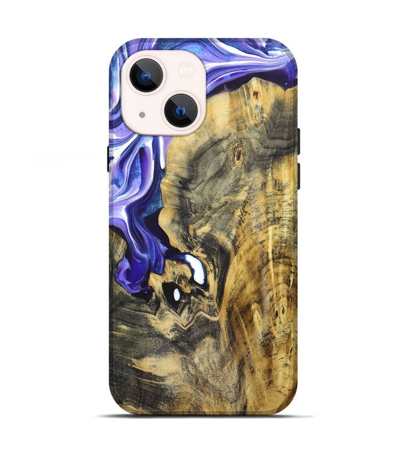iPhone 13 Wood+Resin Live Edge Phone Case - Emerson (Purple, 679121)