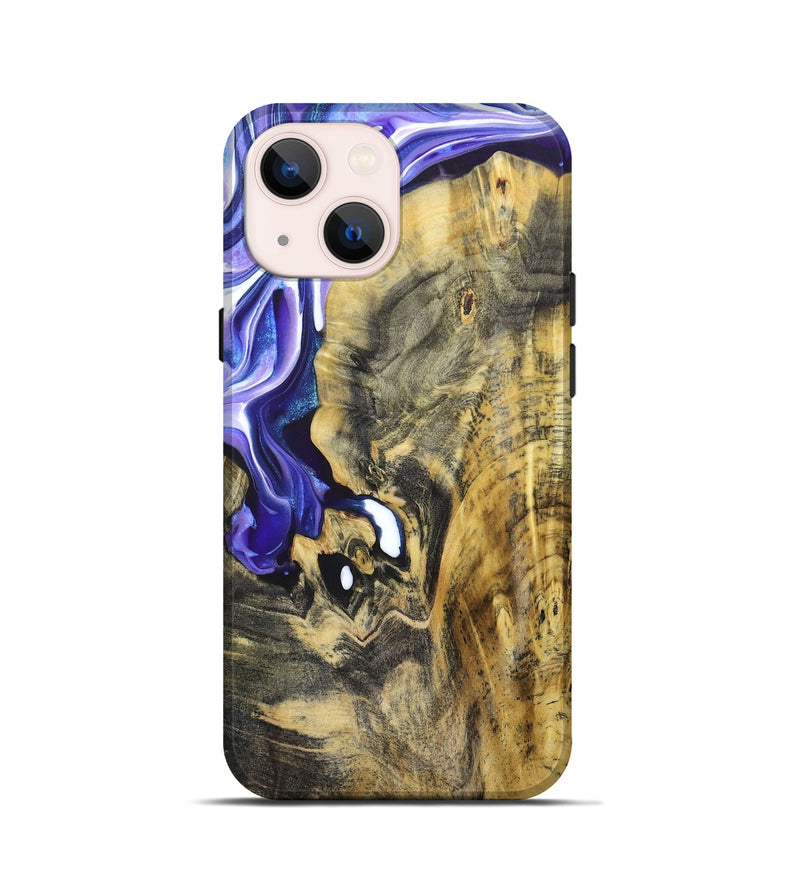iPhone 13 mini Wood+Resin Live Edge Phone Case - Emerson (Purple, 679121)