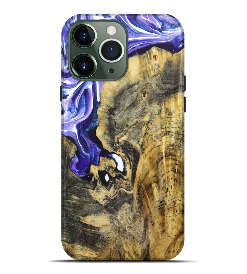 iPhone 13 Pro Max Wood+Resin Live Edge Phone Case - Emerson (Purple, 679121)