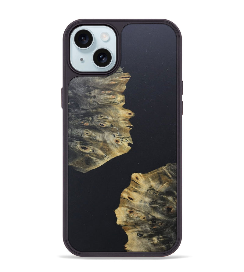 iPhone 15 Plus Wood+Resin Phone Case - Arlo (Pure Black, 679282)