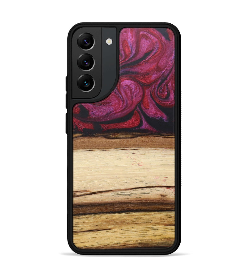 Galaxy S22 Plus Wood+Resin Phone Case - Claude (Red, 679494)