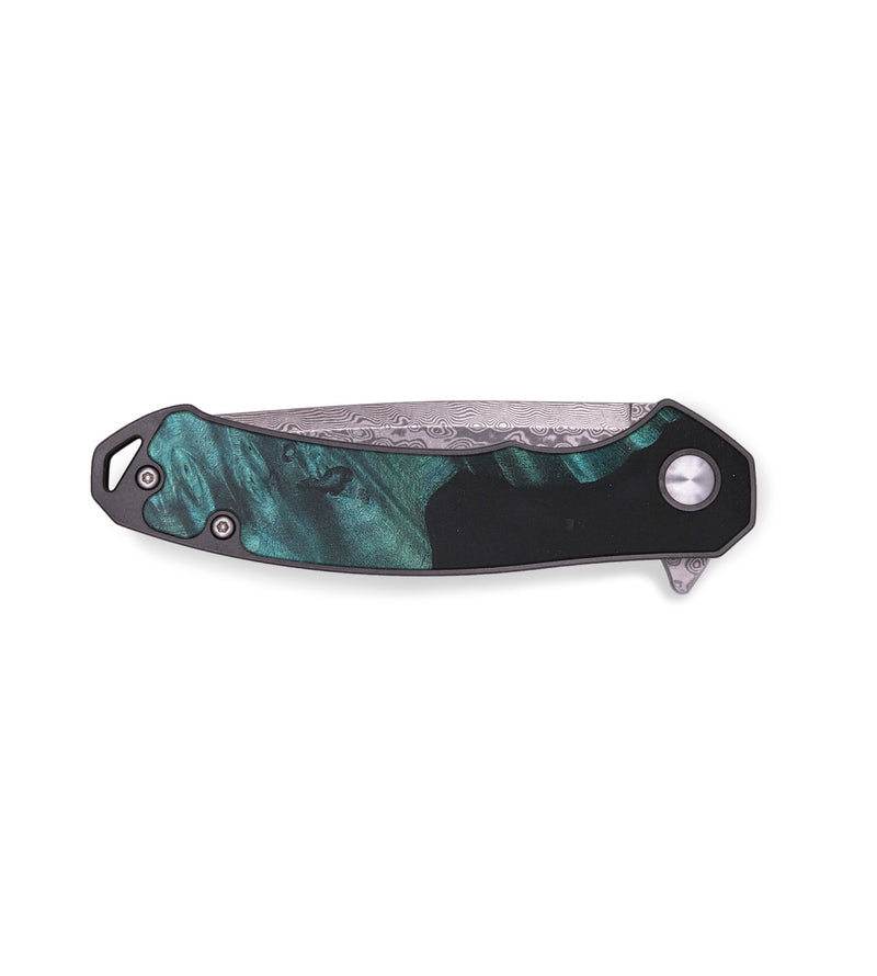 EDC Wood+Resin Pocket Knife - Shana (Pure Black, 679531)