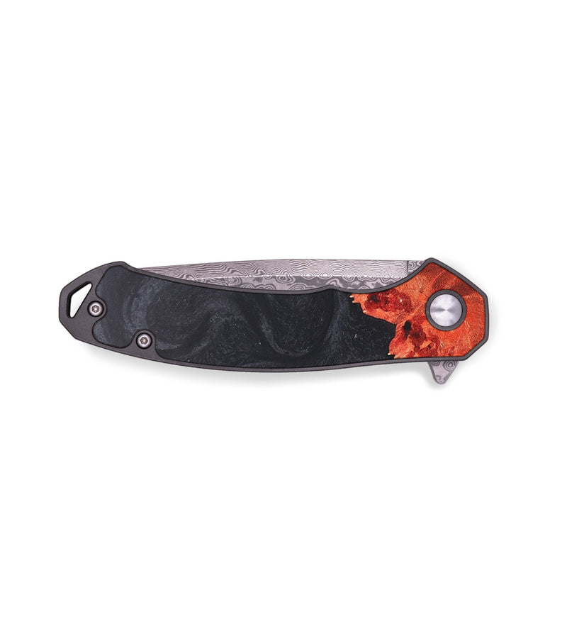 EDC Wood+Resin Pocket Knife - Landon (Pure Black, 679721)