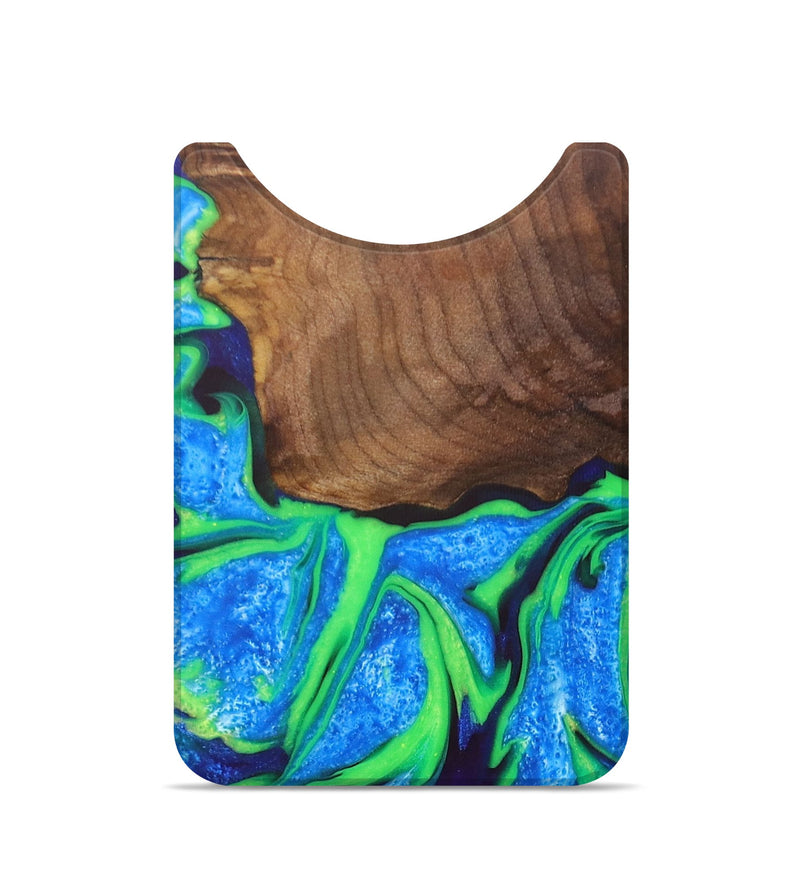 Live Edge Wood+Resin Wallet - Teresa (Blue, 679964)