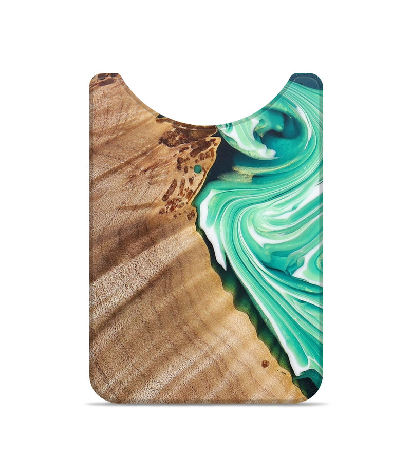 Live Edge Wood+Resin Wallet - Tim (Green, 680131)