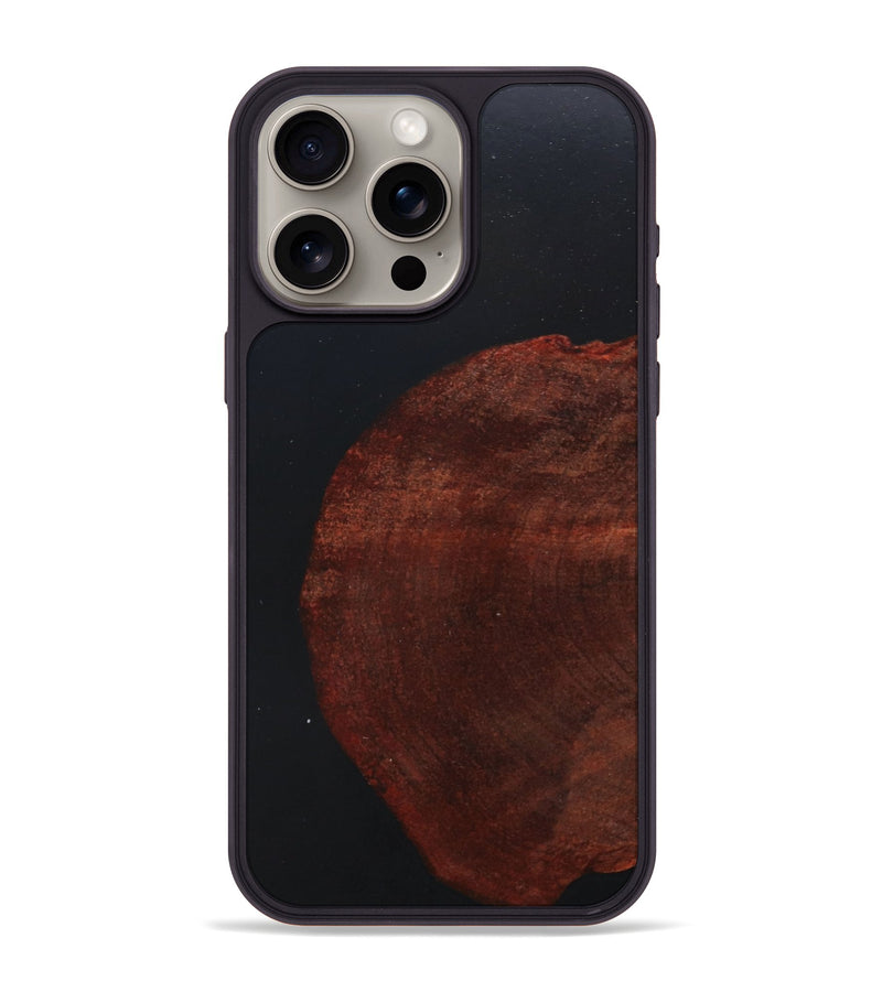 iPhone 15 Pro Max Wood+Resin Phone Case - Bennett (Pure Black, 680480)