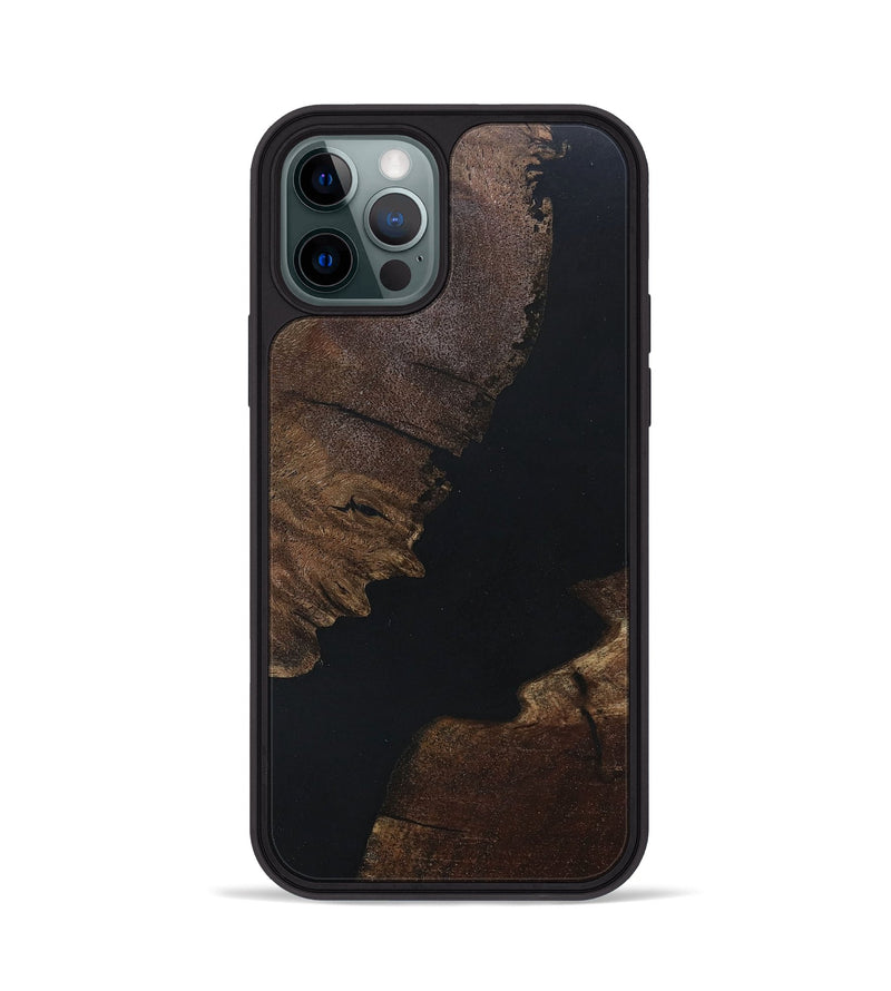 iPhone 12 Pro Wood+Resin Phone Case - Matt (Pure Black, 680485)