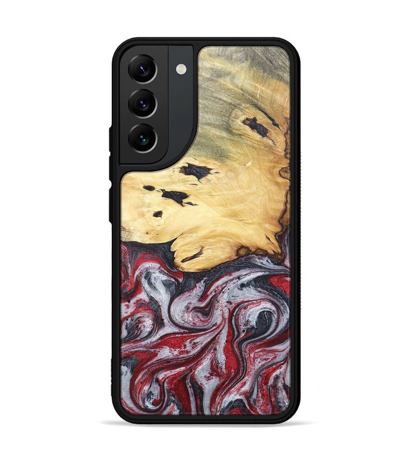 Galaxy S22 Plus Wood+Resin Phone Case - Cathleen (Red, 680624)