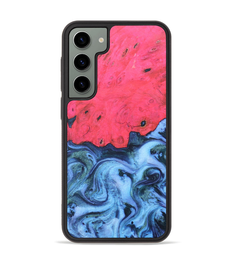 Galaxy S23 Plus Wood+Resin Phone Case - Nicolas (Blue, 680727)