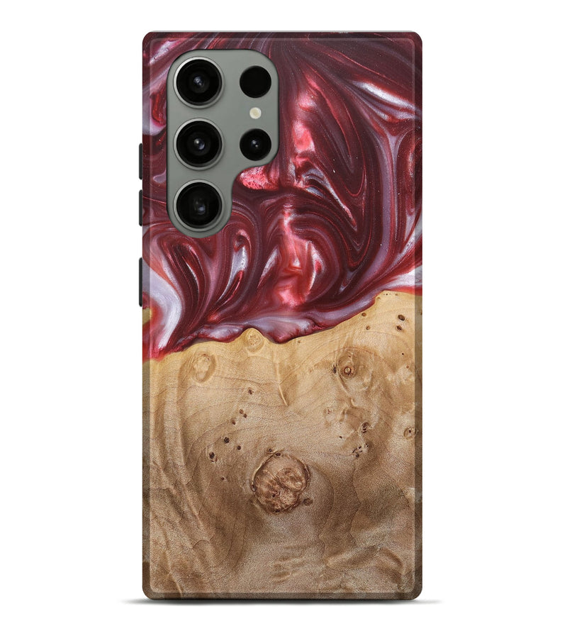 Galaxy S23 Ultra Wood+Resin Live Edge Phone Case - Bradley (Red, 680856)