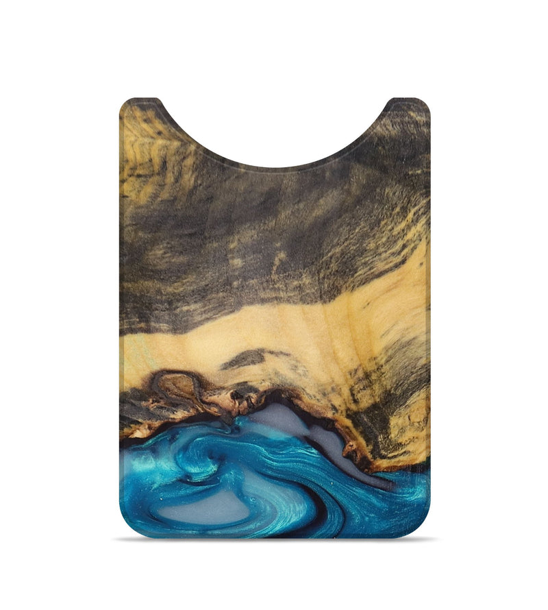 Live Edge Wood+Resin Wallet - Alison (Blue, 680882)
