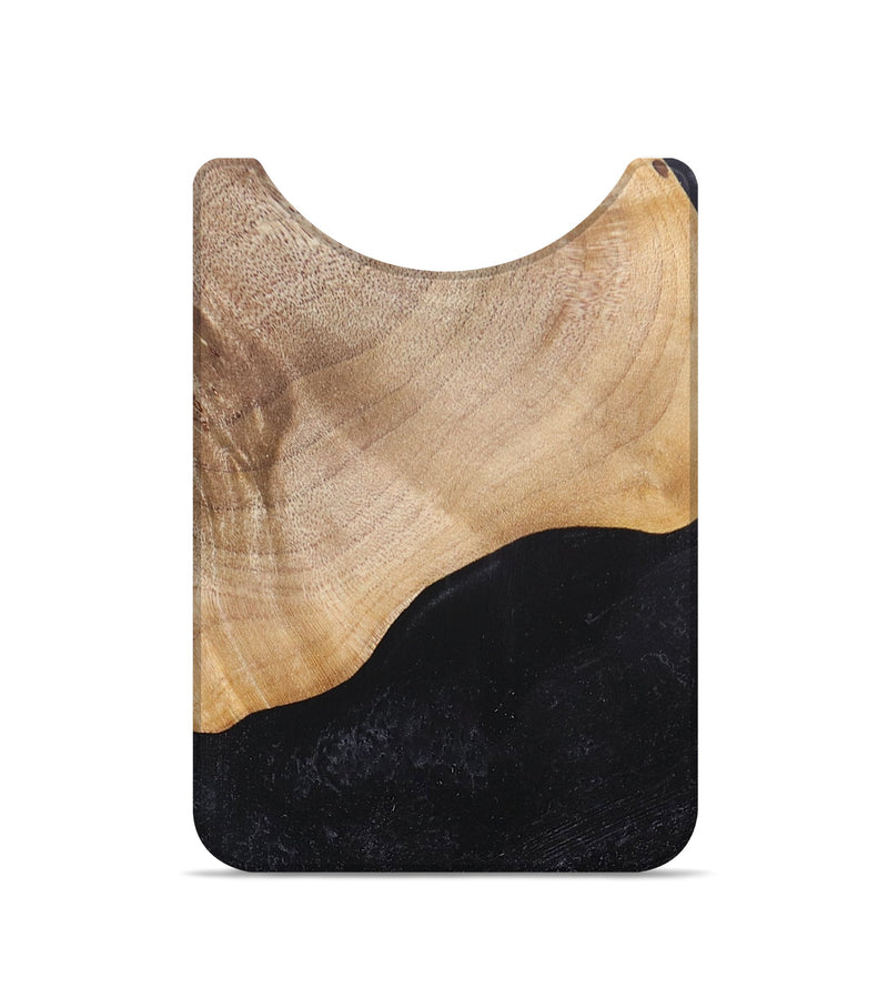 Live Edge Wood+Resin Wallet - Marcos (Pure Black, 680894)