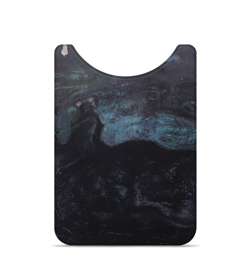 Live Edge Wood+Resin Wallet - Lillian (Pure Black, 680896)
