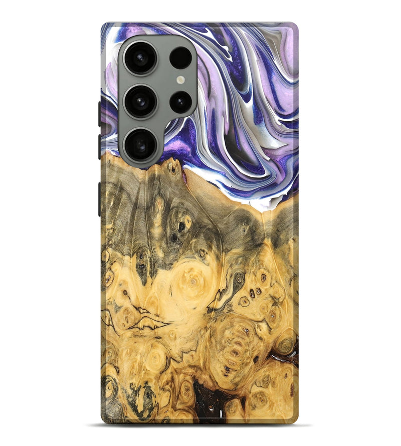 Galaxy S23 Ultra Wood+Resin Live Edge Phone Case - Beckett (Purple, 680935)
