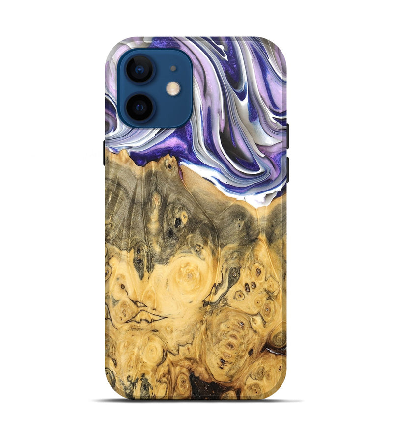 iPhone 12 Wood+Resin Live Edge Phone Case - Beckett (Purple, 680935)