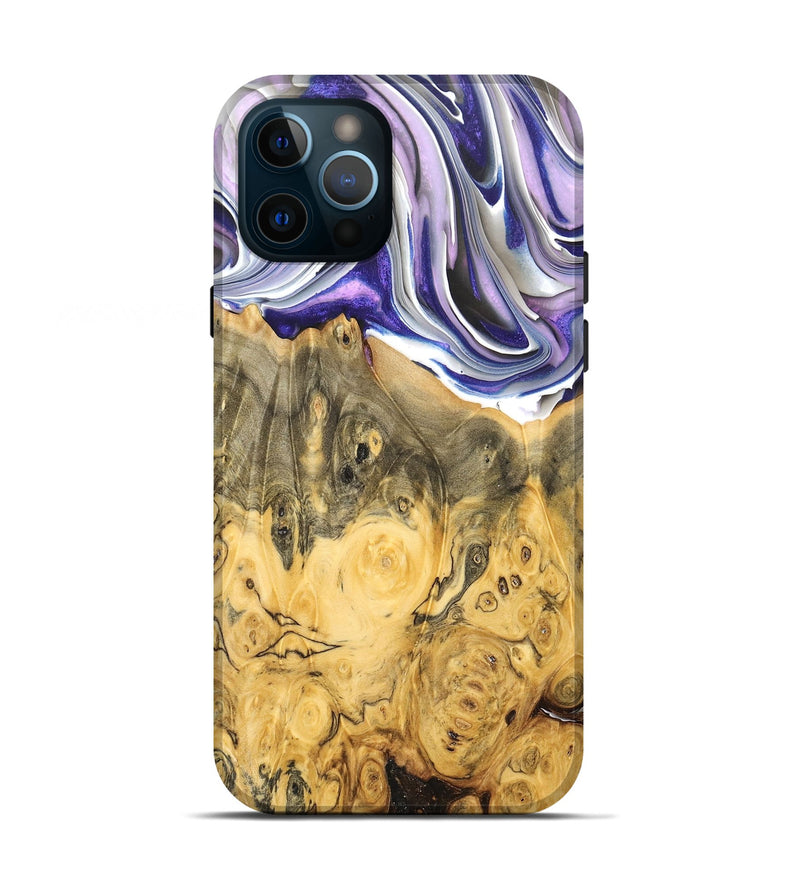 iPhone 12 Pro Wood+Resin Live Edge Phone Case - Beckett (Purple, 680935)