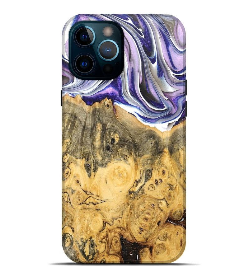iPhone 12 Pro Max Wood+Resin Live Edge Phone Case - Beckett (Purple, 680935)