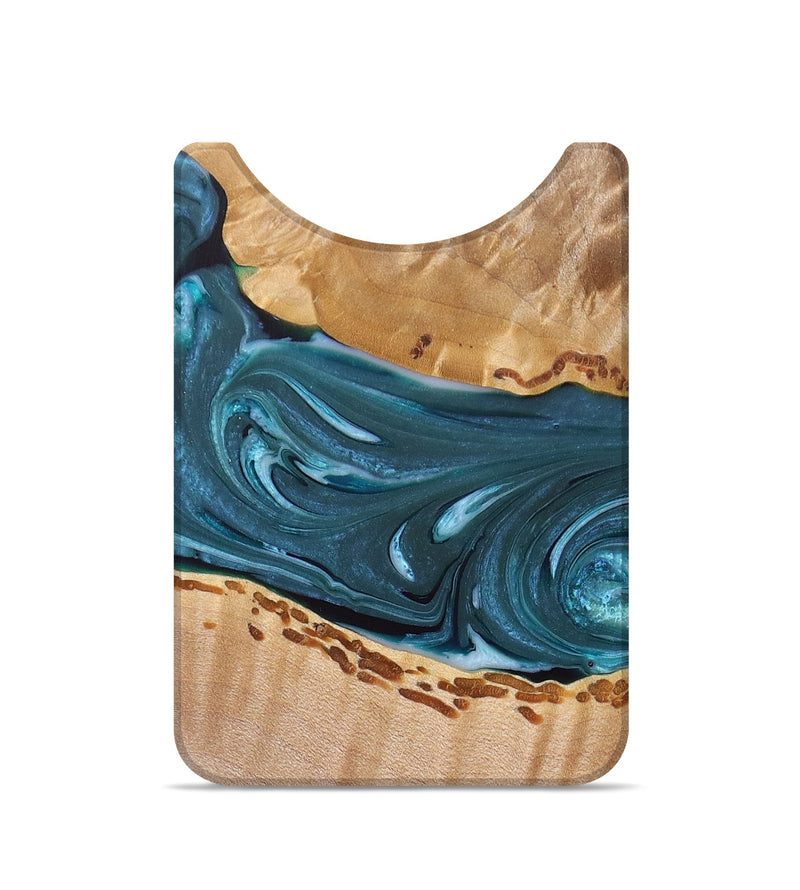 Live Edge Wood+Resin Wallet - Maggie (Blue, 680973)