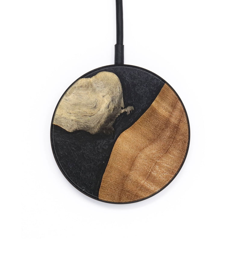 Circle Wood+Resin Wireless Charger - Ira (Pure Black, 681277)
