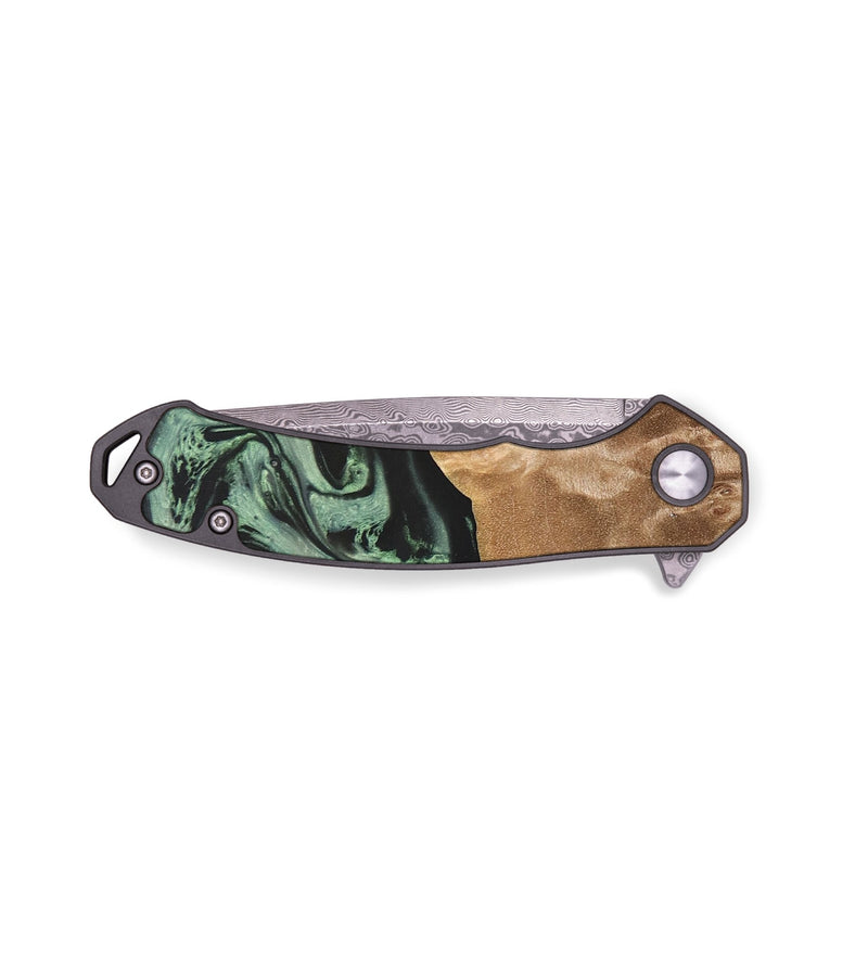 EDC Wood+Resin Pocket Knife - Pat (Green, 681281)