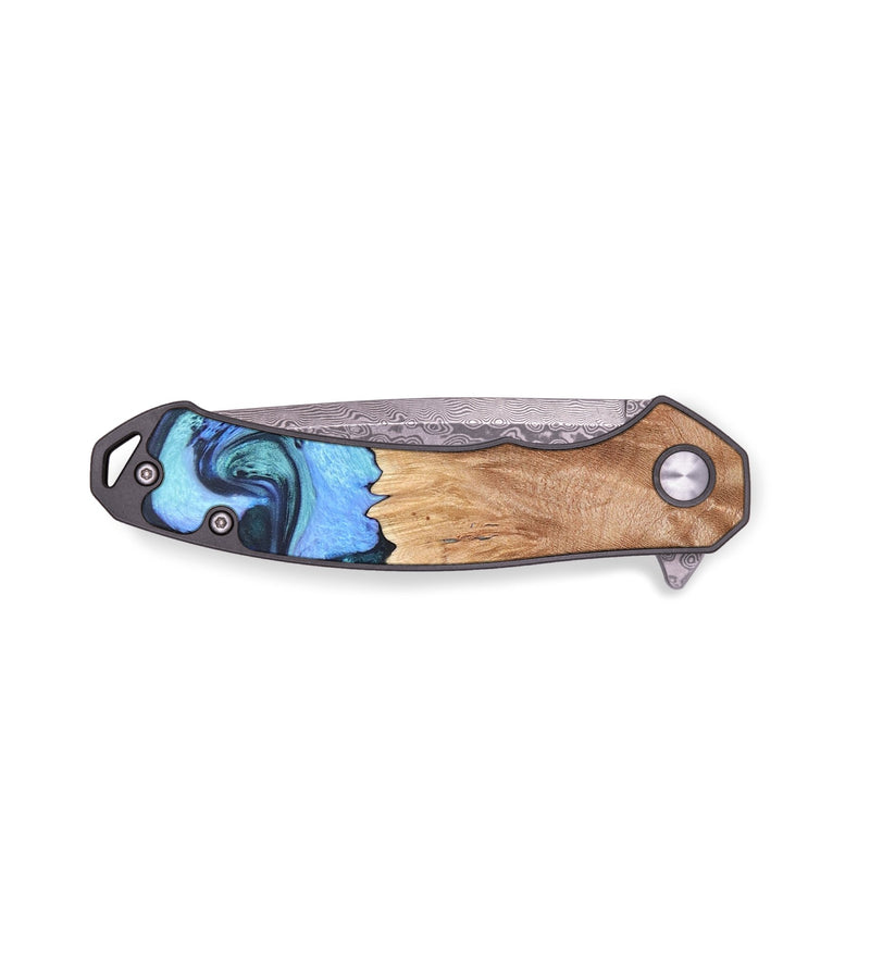EDC Wood+Resin Pocket Knife - Laurie (Blue, 681287)