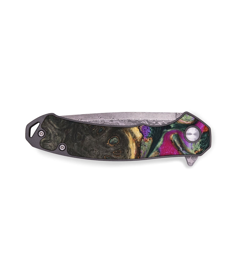 EDC Wood+Resin Pocket Knife - Audra (Green, 681288)