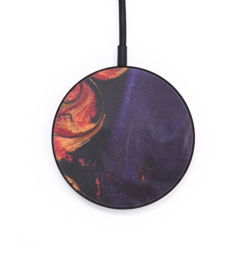 Circle Wood+Resin Wireless Charger - Mark (Red, 681792)
