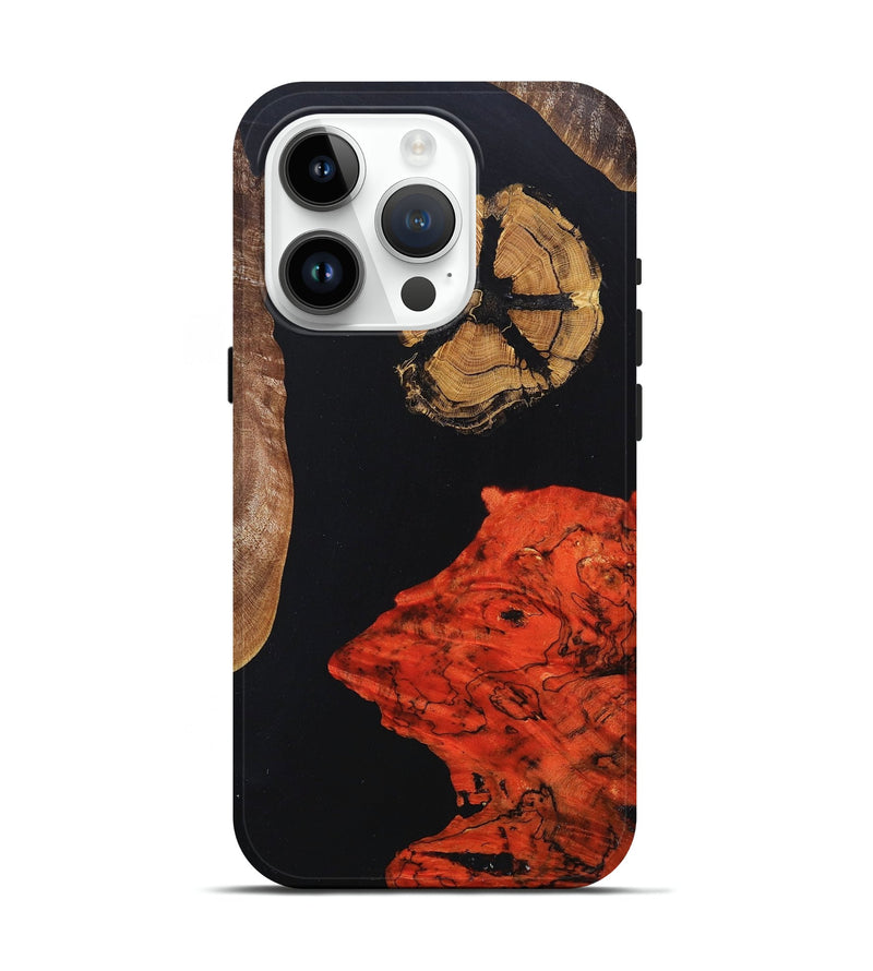 iPhone 15 Pro Wood+Resin Live Edge Phone Case - Jaxon (Pure Black, 681833)