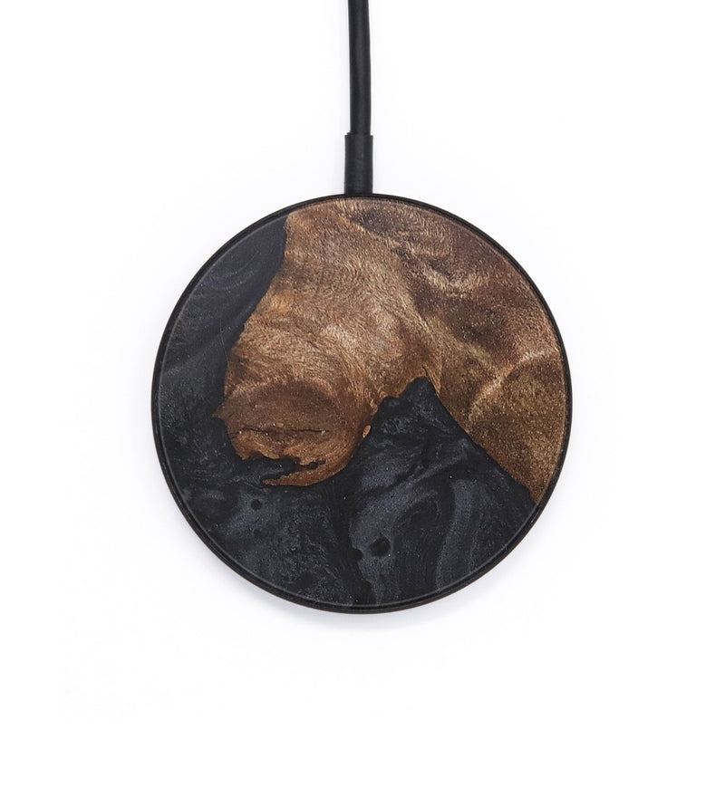 Circle Wood+Resin Wireless Charger - Jude (Pure Black, 681890)
