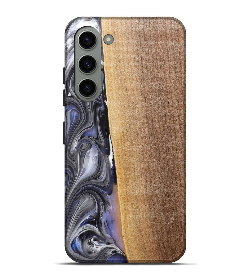 Galaxy S23 Plus Wood+Resin Live Edge Phone Case - Karissa (Blue, 682219)