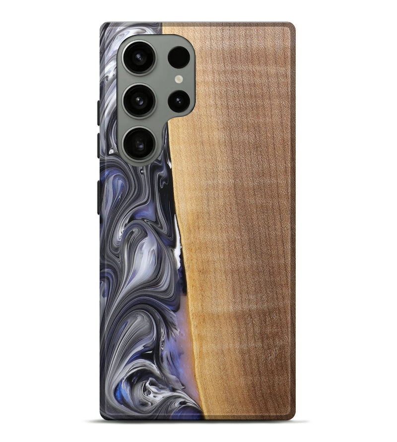 Galaxy S23 Ultra Wood+Resin Live Edge Phone Case - Karissa (Blue, 682219)