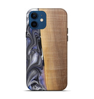 iPhone 12 Wood+Resin Live Edge Phone Case - Karissa (Blue, 682219)