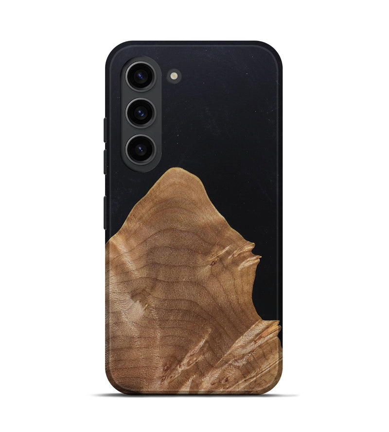 Galaxy S23 Wood+Resin Live Edge Phone Case - Gia (Pure Black, 682222)