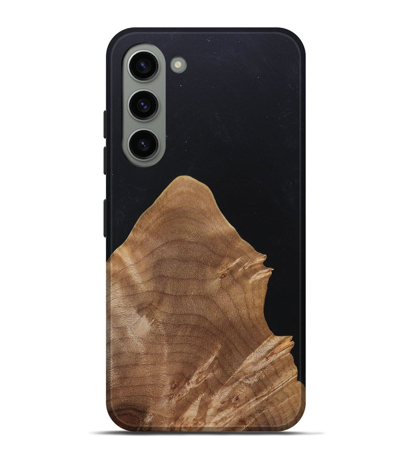 Galaxy S23 Plus Wood+Resin Live Edge Phone Case - Gia (Pure Black, 682222)