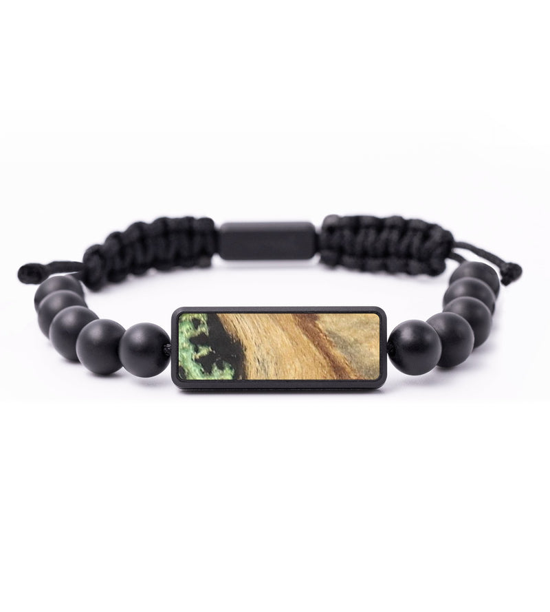 Onyx Bead Wood+Resin Bracelet - Mable (Green, 682235)