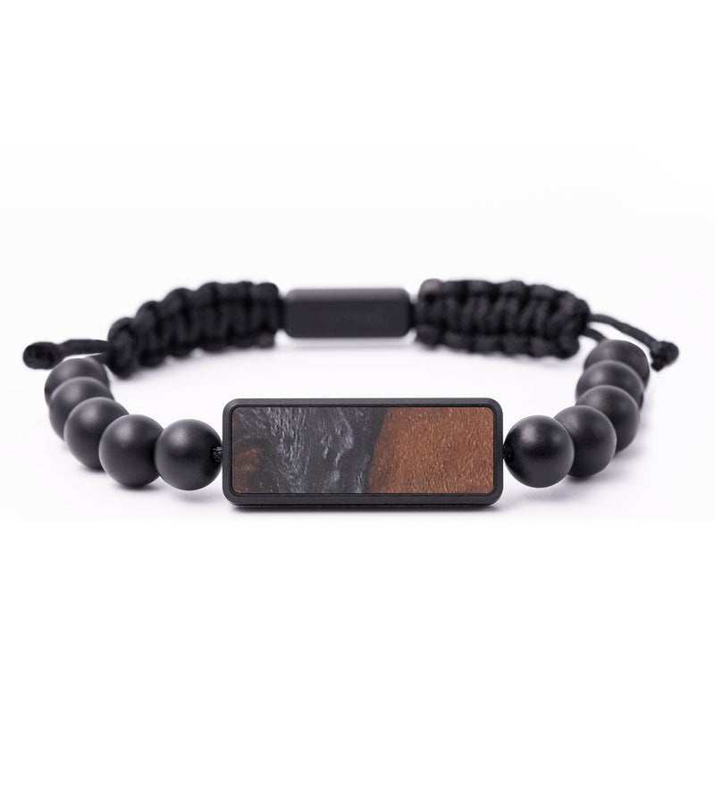 Onyx Bead Wood+Resin Bracelet - Journey (Pure Black, 682335)