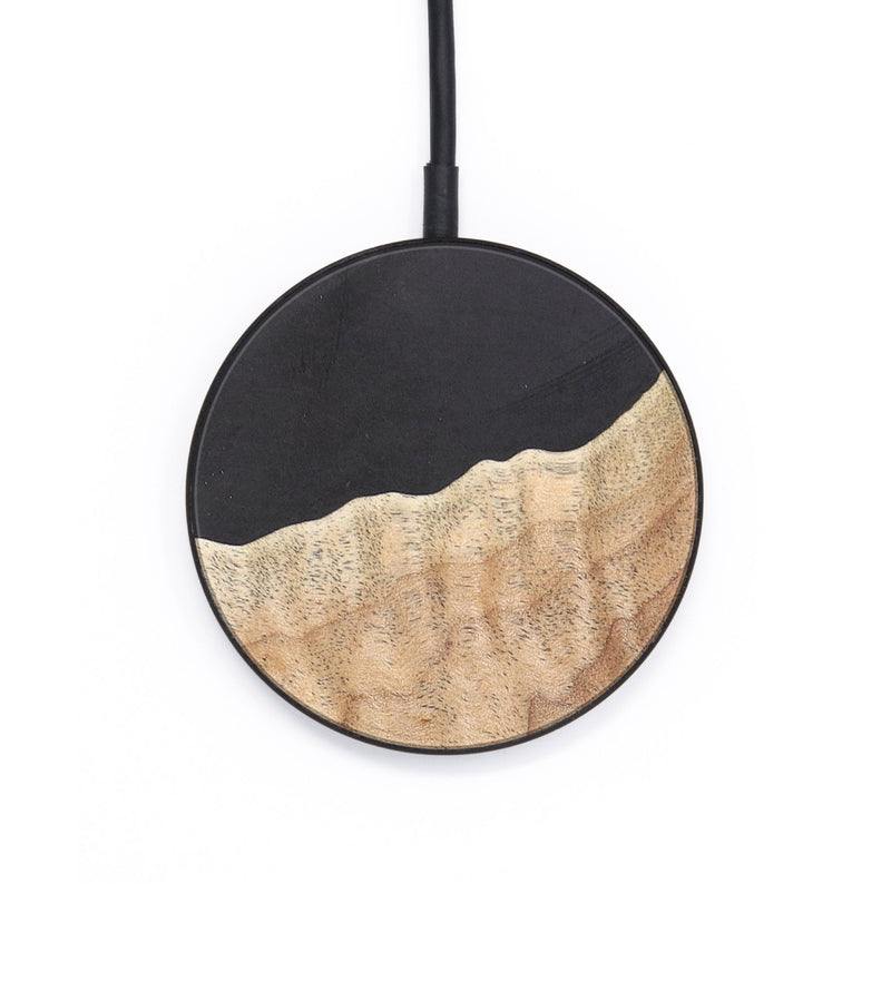 Circle Wood+Resin Wireless Charger - Samara (Pure Black, 682449)