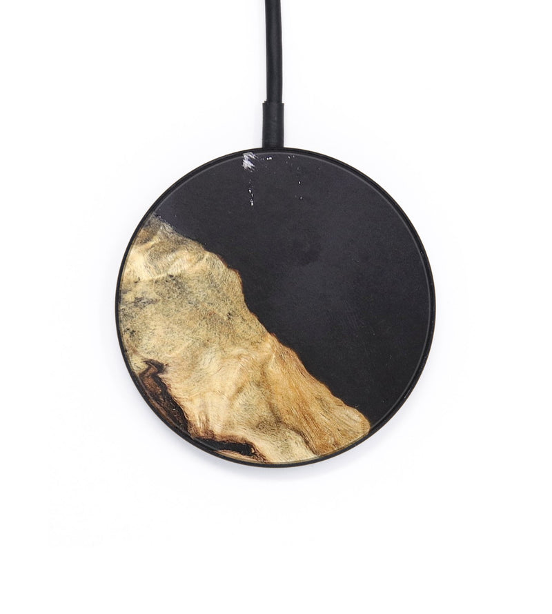 Circle Wood+Resin Wireless Charger - Nicolette (Pure Black, 682450)