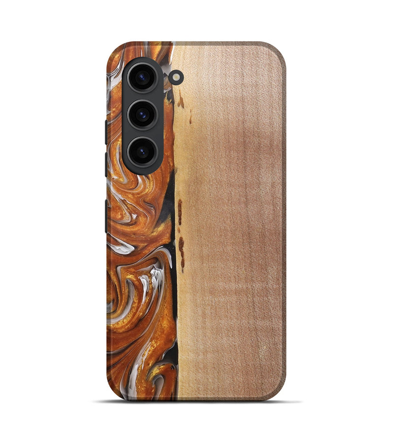 Galaxy S23 Wood+Resin Live Edge Phone Case - Chase (Black & White, 682526)