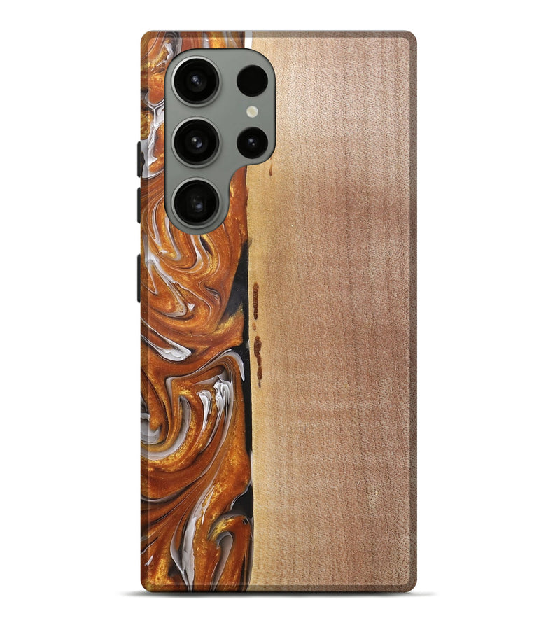 Galaxy S23 Ultra Wood+Resin Live Edge Phone Case - Chase (Black & White, 682526)