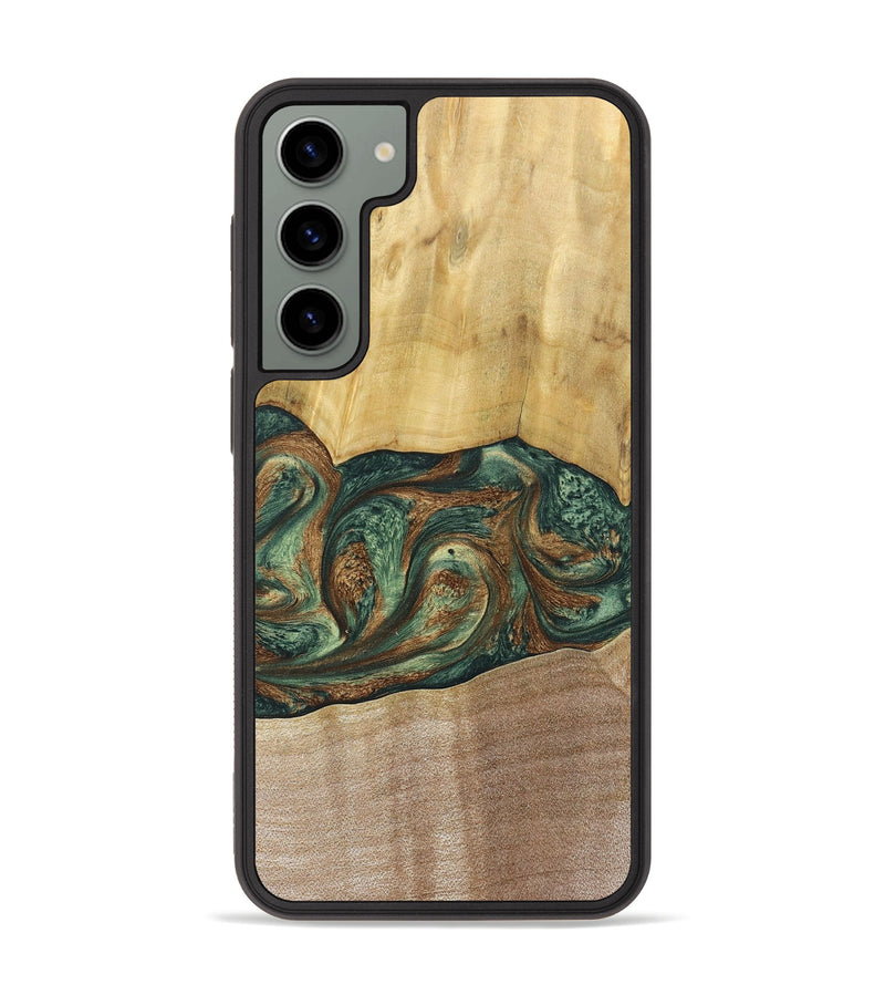 Galaxy S23 Plus Wood+Resin Phone Case - Karina (Green, 682676)