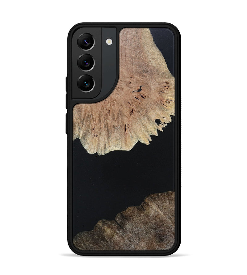 Galaxy S22 Plus Wood+Resin Phone Case - Isabella (Pure Black, 682792)