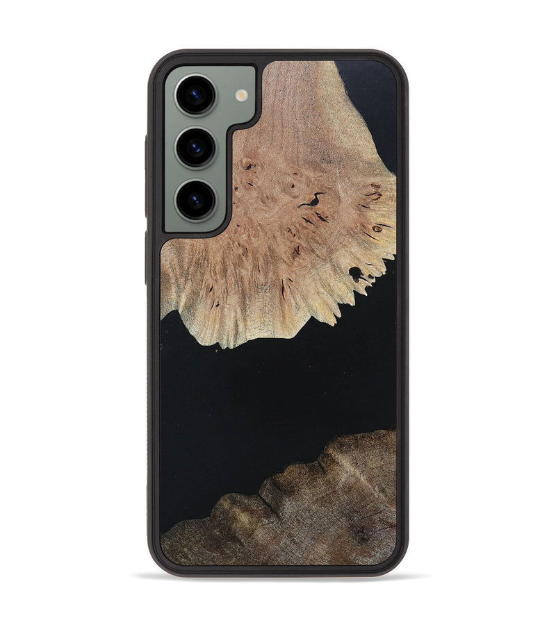 Galaxy S23 Plus Wood+Resin Phone Case - Isabella (Pure Black, 682792)